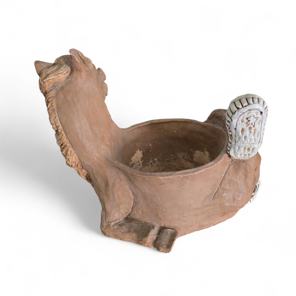 Vintage Dave Grossman Horse Planter Sneaker Pottery Folk Art Sculpture 11.5” - Picture 3 of 10